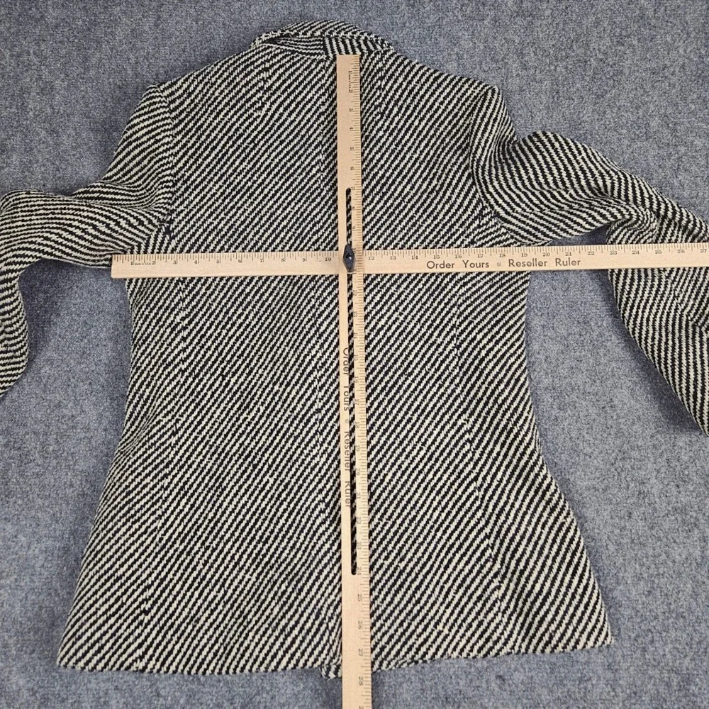 Vintage Womens‎ Gray Herringbone Double Breasted Blazer Jacket 46R Dark Academia